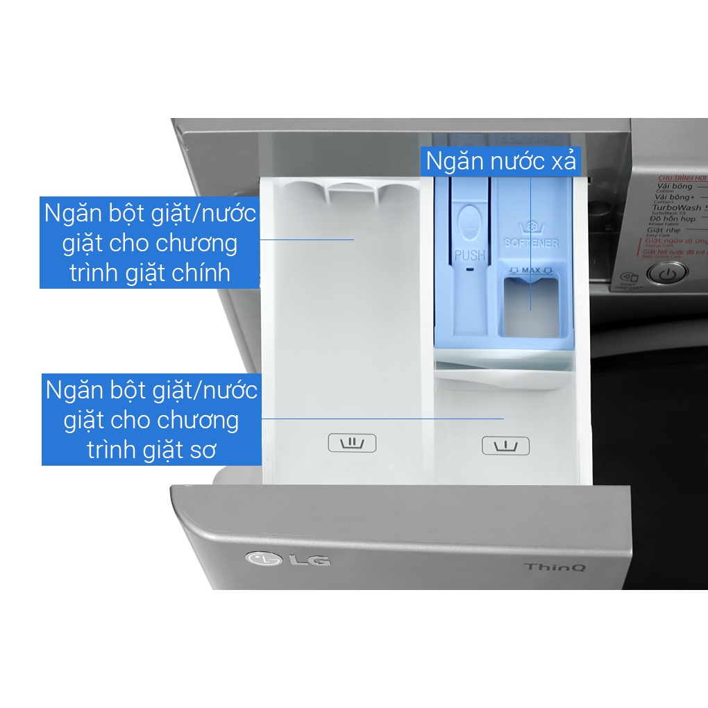 MÁY GIẶT SẤY LG INVERTER 10 KG FV1410D4P 2022