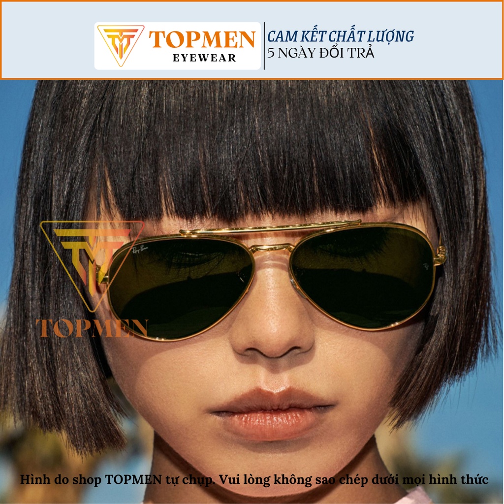 Kính mát nam thời trang cao cấp, kính râm ngầu tròng thủy tinh chống tia UV bụi và chói lóa TOPMEN mã GONGDEOVIP