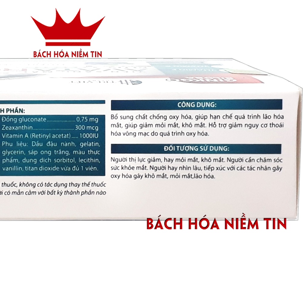 Viên uống sáng mắt AVATA ROTO Plus thành phần cao việt quất, lutein, vitamin giảm nhức mỏi mắt, khô mắt - 30 viên