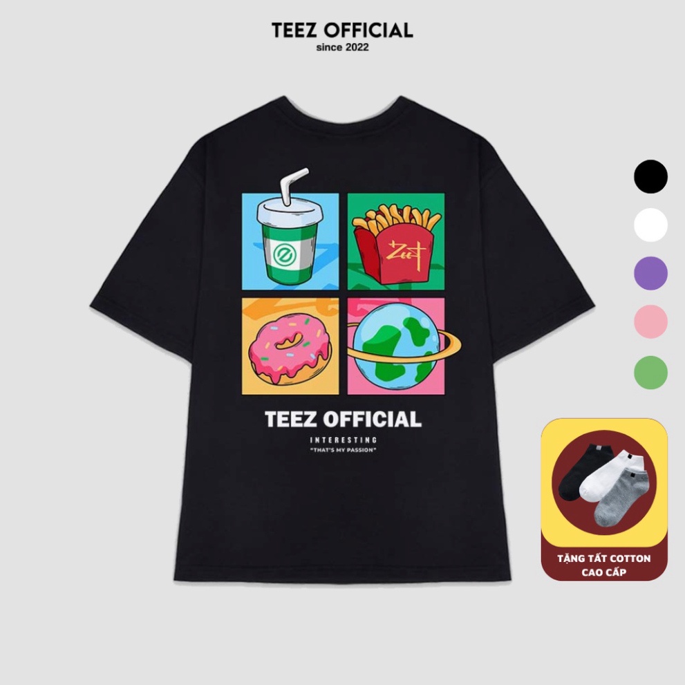 Áo Thun Unisex Nam Nữ TEEZ - TZ1078 Form Rộng Tay Lỡ Freesize - Hàng mới về