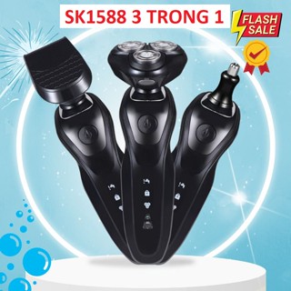Máy cạo râu đa năng SK1588 3 in 1, cạo râu cạo lông tỉa lông mũi không đau rát
