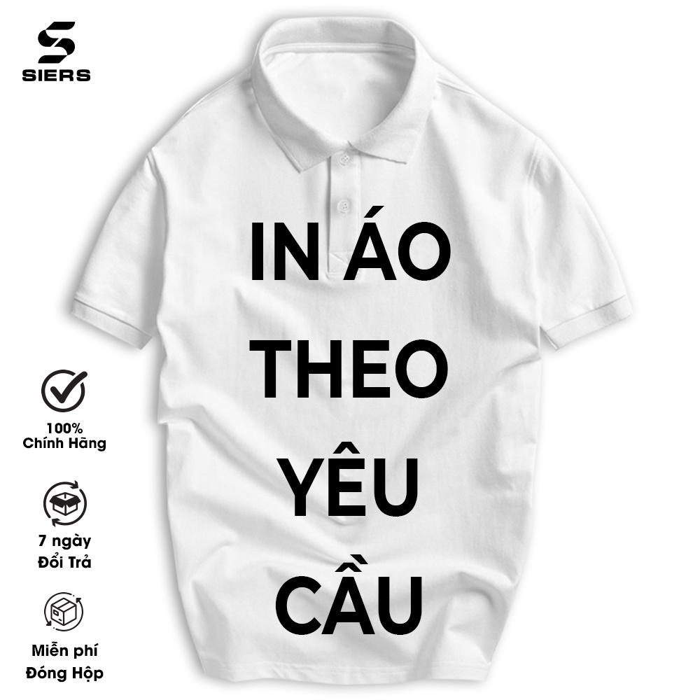 Áo thun polo cổ bẻ nam nữ in hình theo yêu cầu vải cá sấu poly thái 4 chiều thoáng mát, thiết kế miễn phí