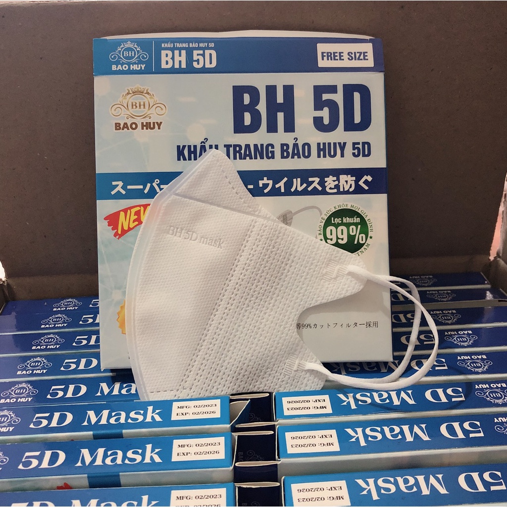 Sỉ 10 hộp  khẩu trang 5D hàng chính hãng