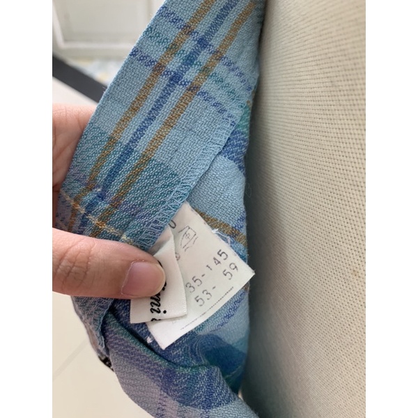 Quần váy caro xanh nhật