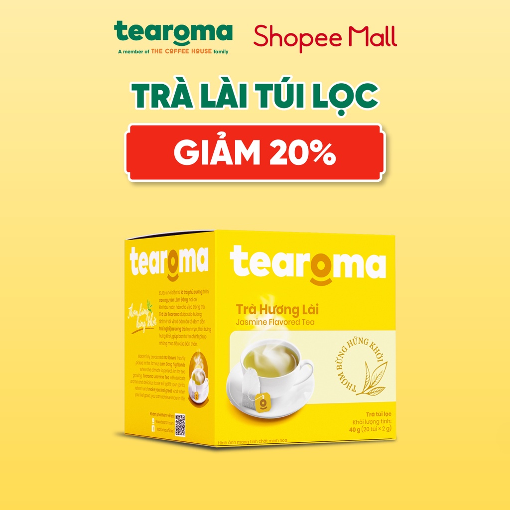 Tearoma Trà Lài túi lọc 20 gói x 2g