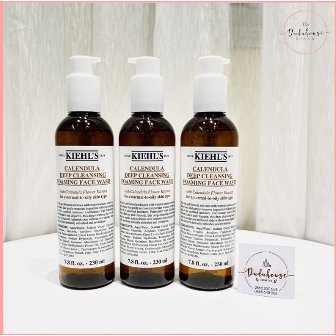 Sữa rửa mặt hoa cúc Kiehl’s Calendula Deep Cleansing Foaming