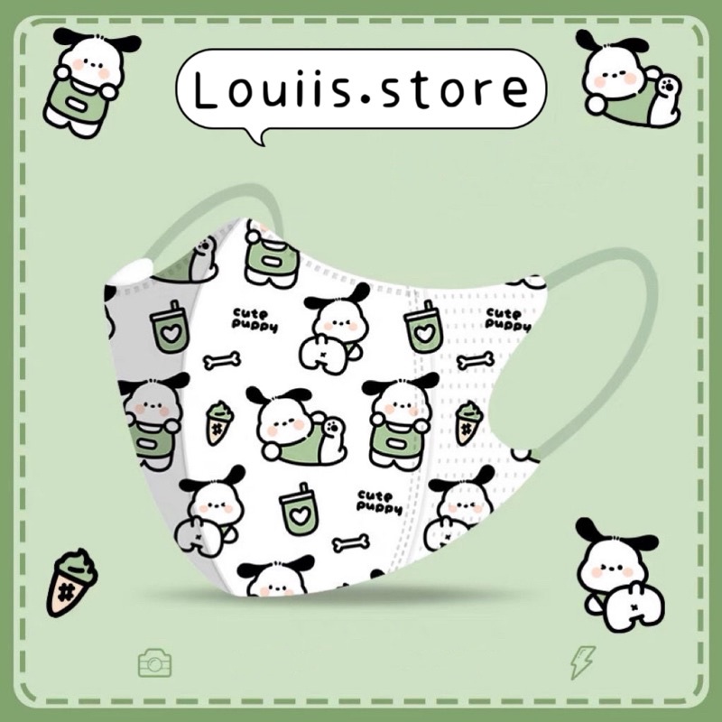 Khẩu trang 3D hoạt hình dễ thương người lớn Louiis.store