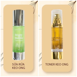 Toner keo ong xanh ngải cứu làm sạch căng bóng da lalihui 80ml