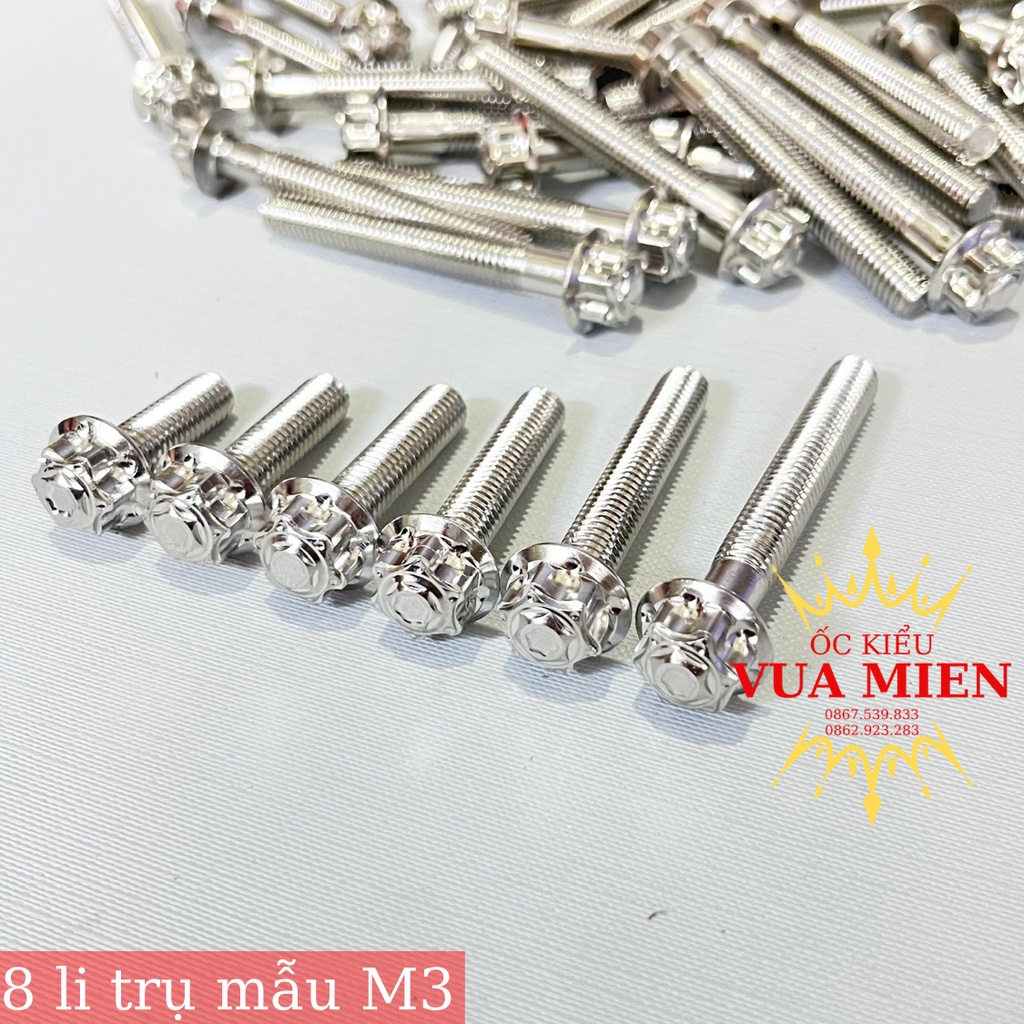 Ốc 8 li trụ Inox 304 mẫu Thái và mẫu M3