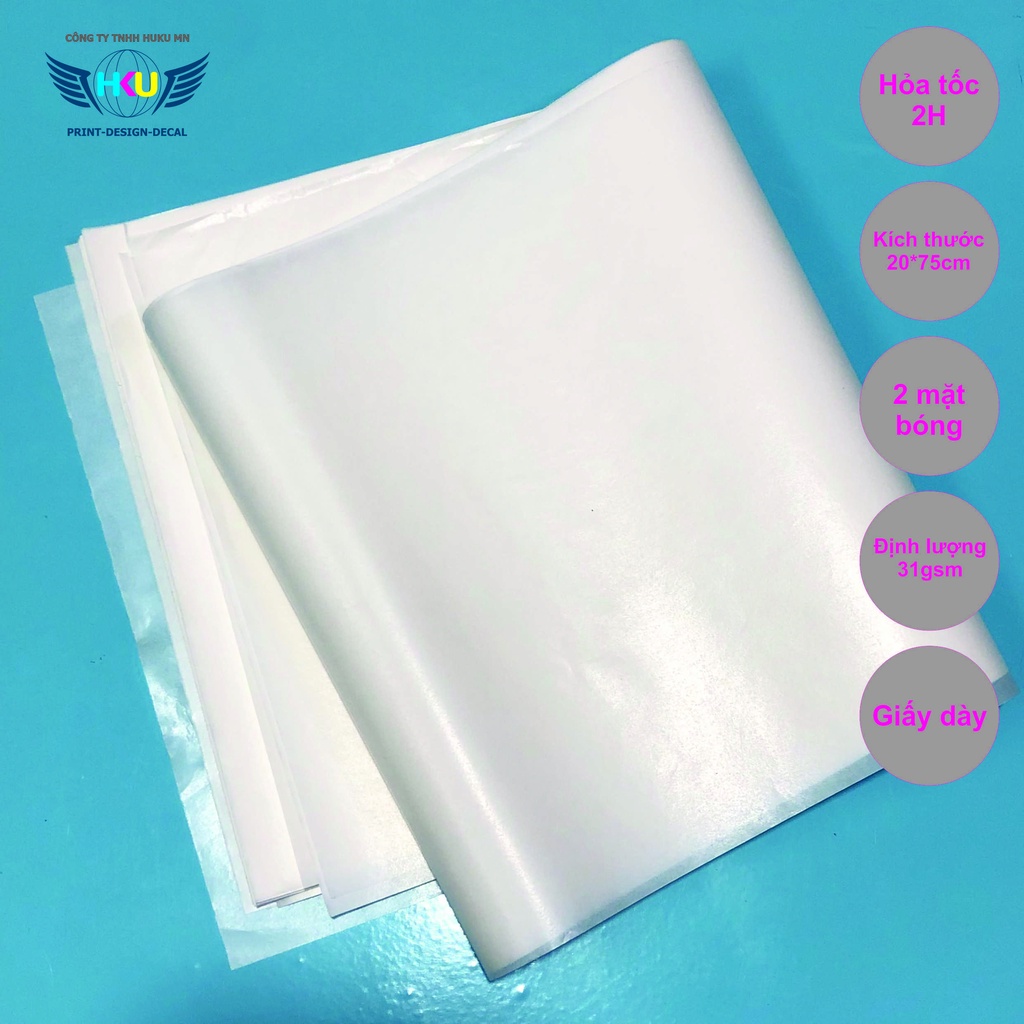 100 tờ  giấy lót quần áo, 2 mặt bóng, giấy nến,giấy pelure, giấy chống ẩm