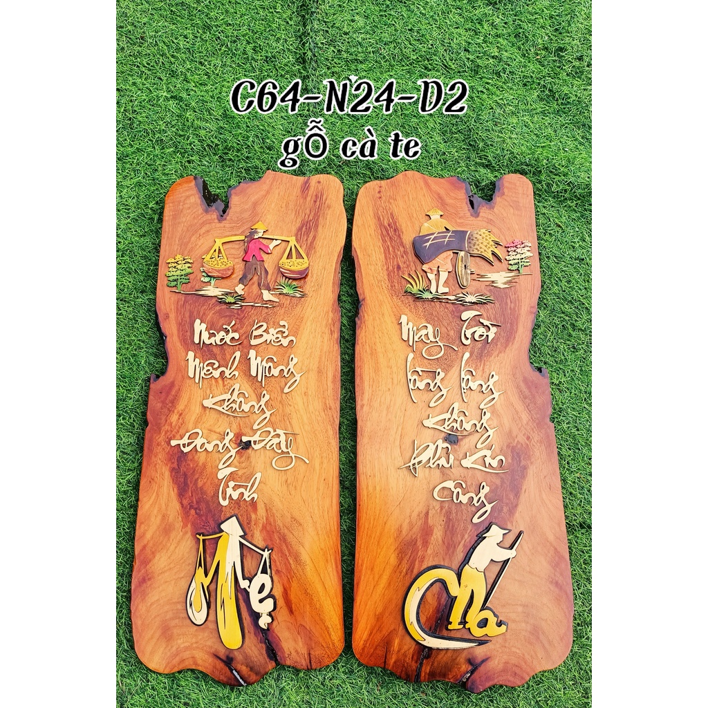 CHỮ GỖ THƯ PHÁP DECOR NGHỆ THUẬT - BỘ CHỮ CHA MẸ
