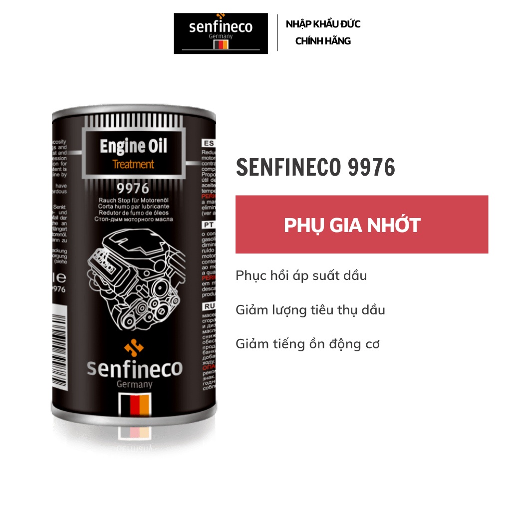 Senfineco 9976 Phụ Gia Nhớt Tăng Chất Lượng Nhớt Chống Khói - Senfineco Engine Oil Treatment 9976