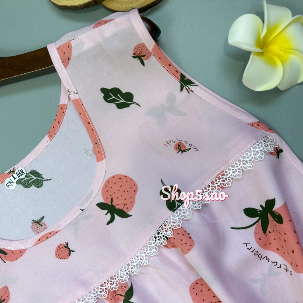 Váy lanh - Đầm ngủ mặc nhà lanh (tole) SHOP5SAO BIGSIZE (52-70kg) | BigBuy360 - bigbuy360.vn