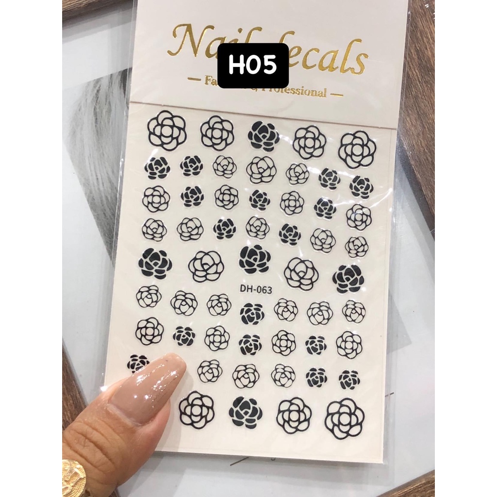 Sticker hoa trang trí nail