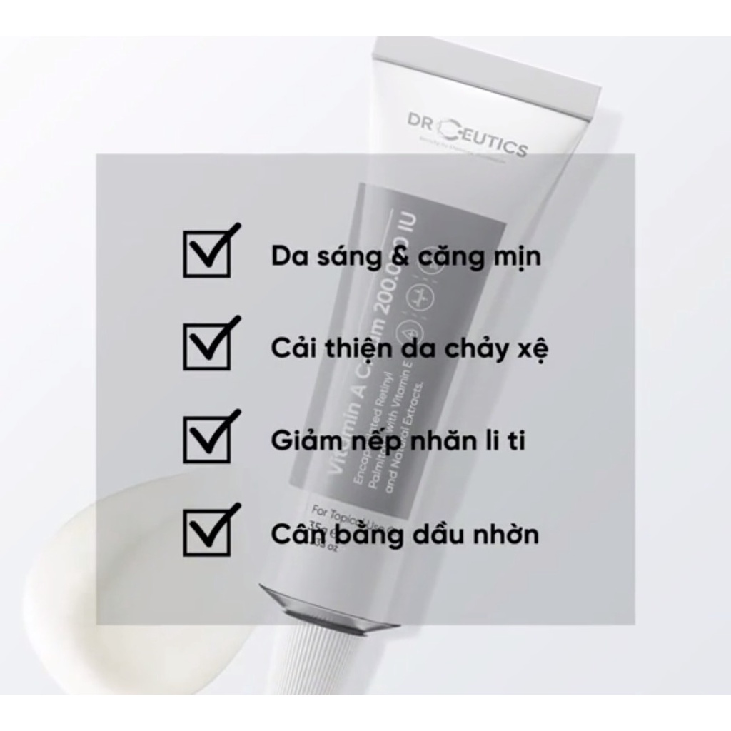 Kem Dưỡng Trẻ Hóa Da DrCeutics Vitamin A Cream 200.000 IU 35g