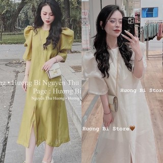 MAXI VOAN TƠ TAY BỒNG XẺ GIỮA
