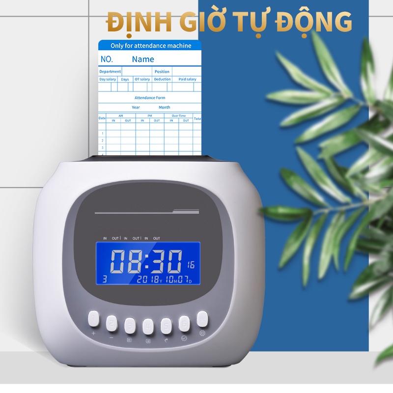 Máy chấm công Thẻ Giấy Hàng Chính Hãng Tặng 50 tờ thẻ giấy