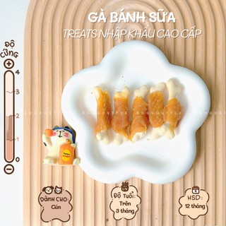 Treat Bánh Thưởng Cho Chó Gà Cuộn Bánh Sữa Giúp Sạch Răng Cung Cấp Protein Chất Xơ Cái Thiện Tiêu Hóa Thức Ăn Cho Chó