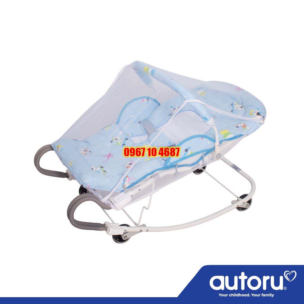 Xe rung nhún ăn bột Autoru cao cấp loại 4 nhún, 2 nhún tặng kèm mùng