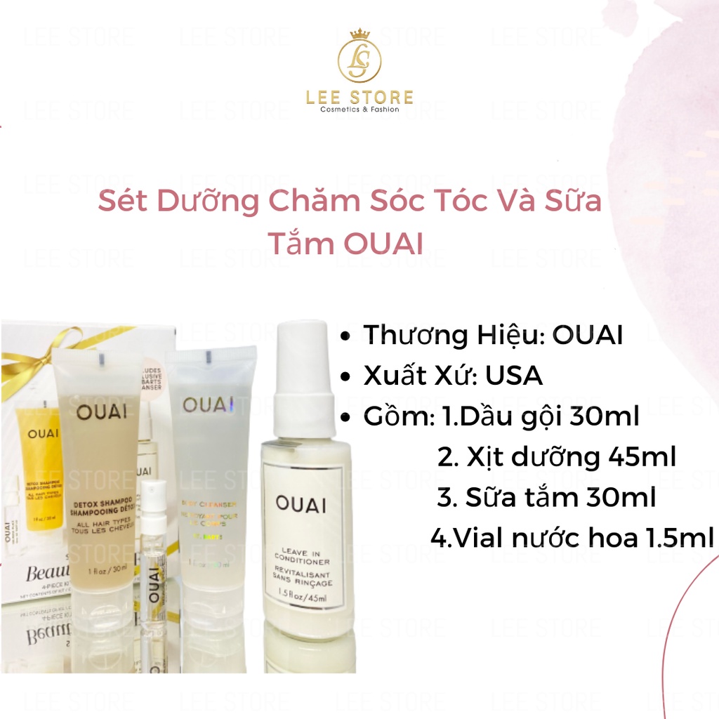 Set gội xả tóc 4 món Ouai mini birthday  chuẩn Sephora 2023