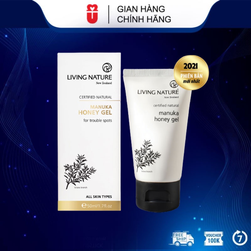 Gel giảm mụn mật ong Manuka Honey Gel 50ml - Living Nature