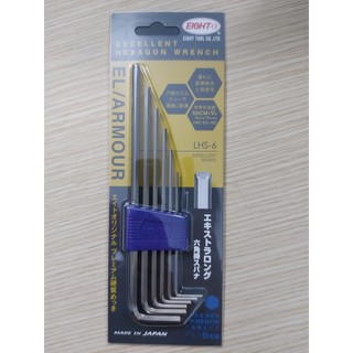 Bộ lục giác EIGHT LHS-6 (Hex Key Wrench- Made in Japan)