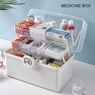 Hộp đựng thuốc y tế cứu thương 3 tầng phân loại thuốc gia đình