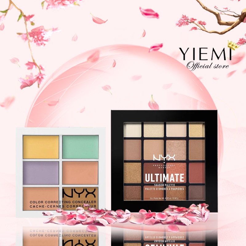 Bảng Tạo Khối, Che Khuyết Điểm 6 Ô NYX Conceal, Correct, Contour Palette,Bảng phấn mắt NYX độc đáo 16 màu ấm trung tính