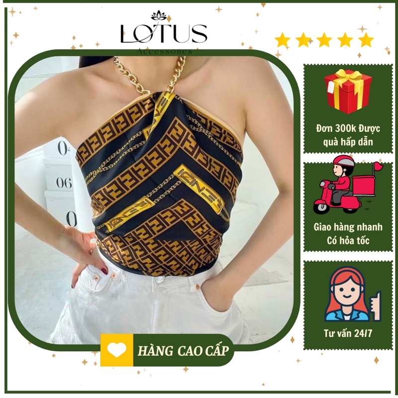 Khăn lụa vuông- Khăn Bandana 70*70 lụa cao cấp- Dùng để quàng cổ, buộc tóc, chùm đầu, phụ kiện thời trang sang chảnh