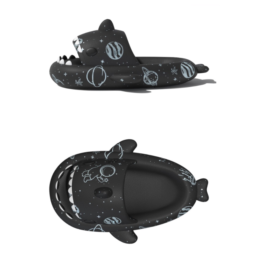 Dép Cá Mập Phi Hành Gia đế cao 4cm loại 1 dễ thương size lớn cho nam nữ phong cách ulzzang hottrend