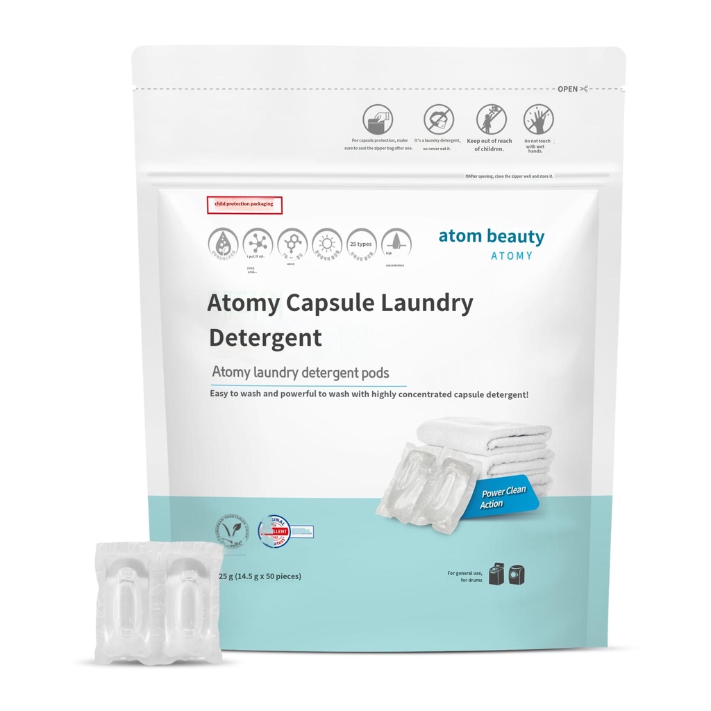 Nước Giặt Viên Atomy Capsule# An toàn và chăm sóc quần áo của bạn # 750g