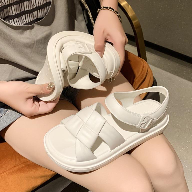 Sandal nữ quai ngang đan chéo siêu nhẹ Hót trends