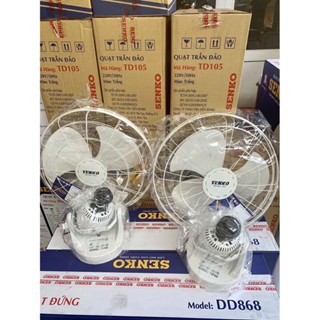 Quạt Đảo Trần Senko TD105 có hộp số - HÀNG CHÍNH HÃNG BH 24 THÁNG