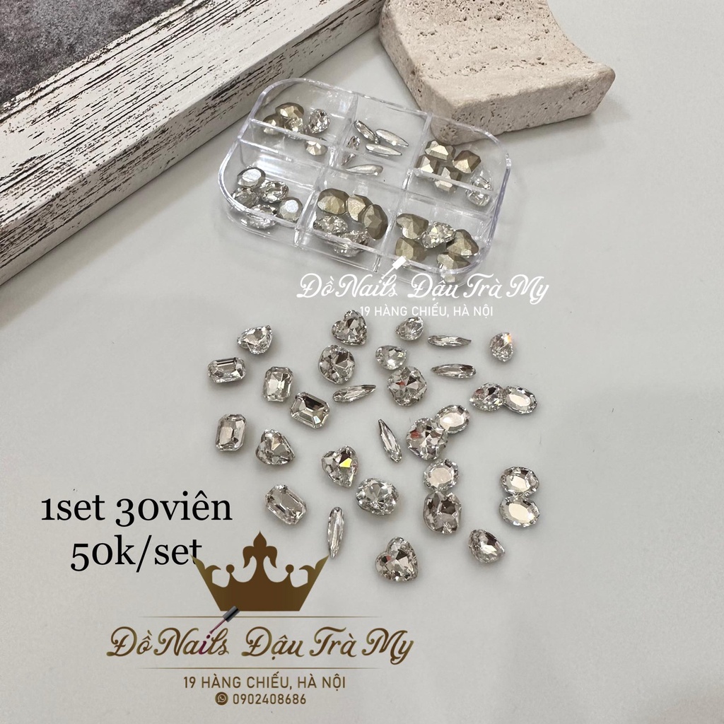 Phụ iện Nail -Khay Đá Chân Gồ Mix Hình N257