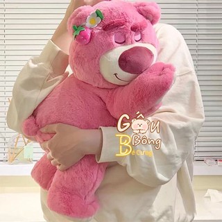 Gấu Bông Gấu Dâu Lotso lông xù nằm dễ thương Lotso Bear Desney
