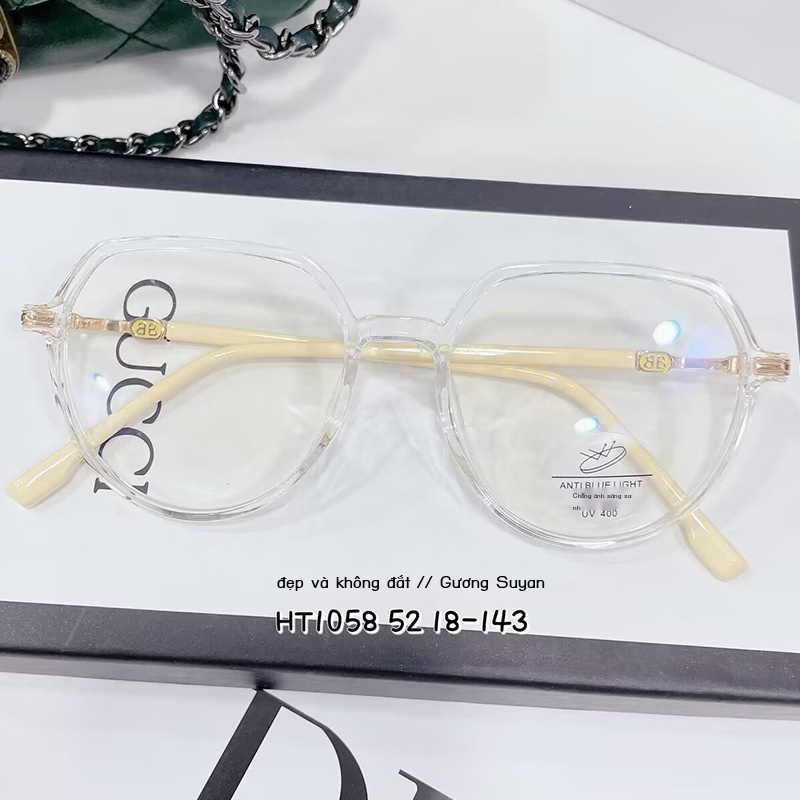 Phiên bản thời trang Hàn Quốc của gọng kính đa giác mặt trơn phong cách retro nữ lưới ánh sáng phẳng màu đỏ cùng kiểu ch