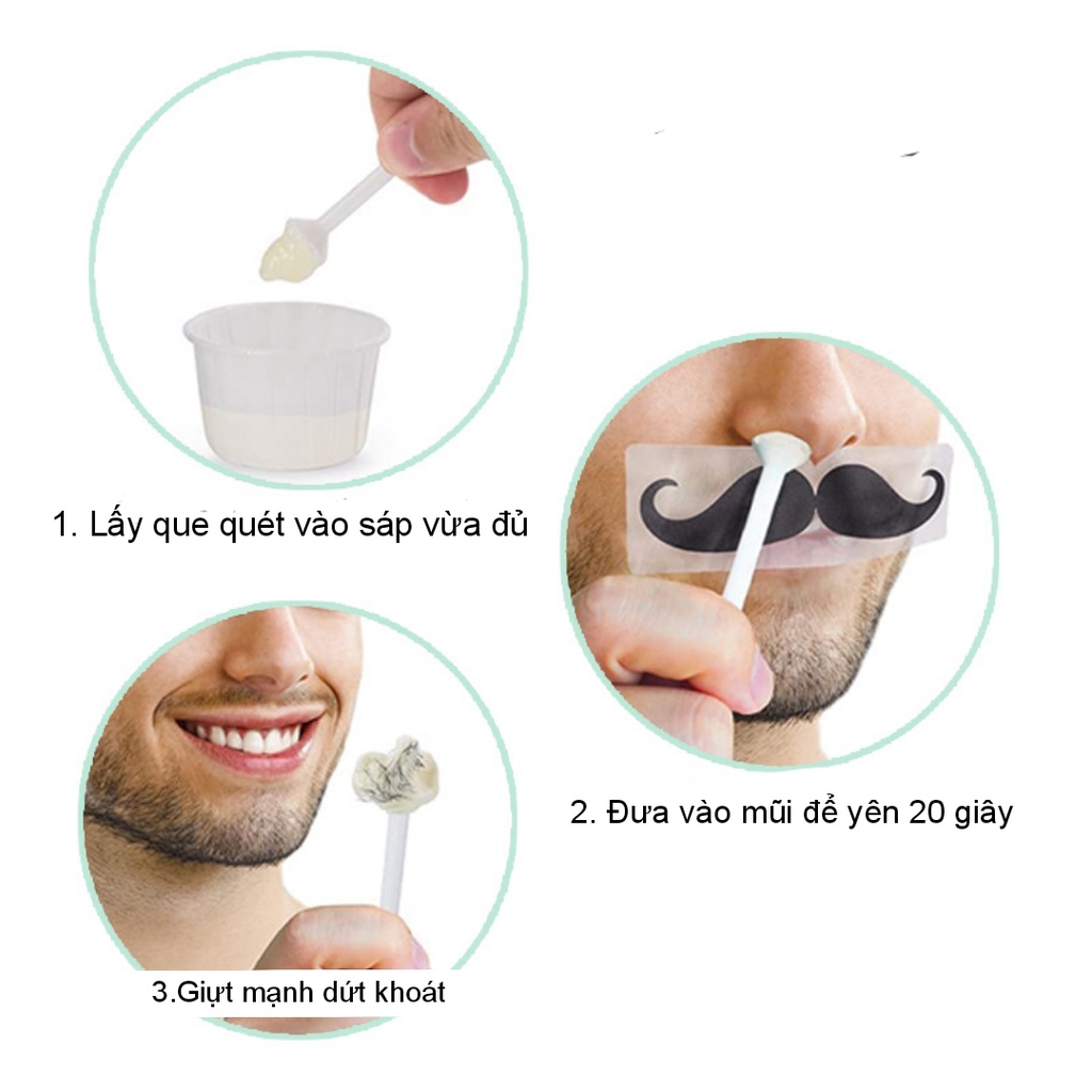 Bộ Đầy Đủ Dụng Cụ Wax Râu,Lông Mũi ,Lông Mày Chuyên Dùng Cho Spa và Tại Nhà,Siêu An Toàn Không Kích Ứng Da