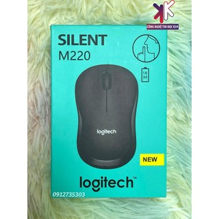 Chuột không dây Logitech Silent M220 không tiếng ồn kèm pin bảo hành 12 tháng