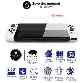 Kính cường lực 9H độ nét cao Skull & Co cho Nintendo Switch OLED / Switch 1 / Switch Lite