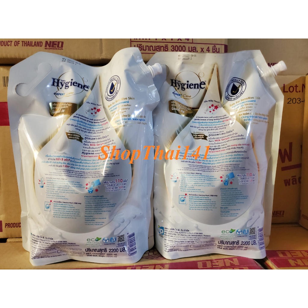 Nước xã vả đậm đặc Hygiene túi lớn TRẮNG 2200 ML  - Thái Lan