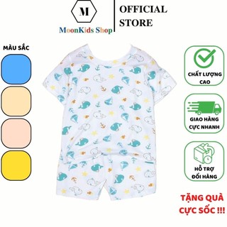 Bộ minky mom cộc tay cho bé💕họa tiết icecream💕bộ ngắn tay cho bé từ 6-18kg hàng có sẵn giao ngay