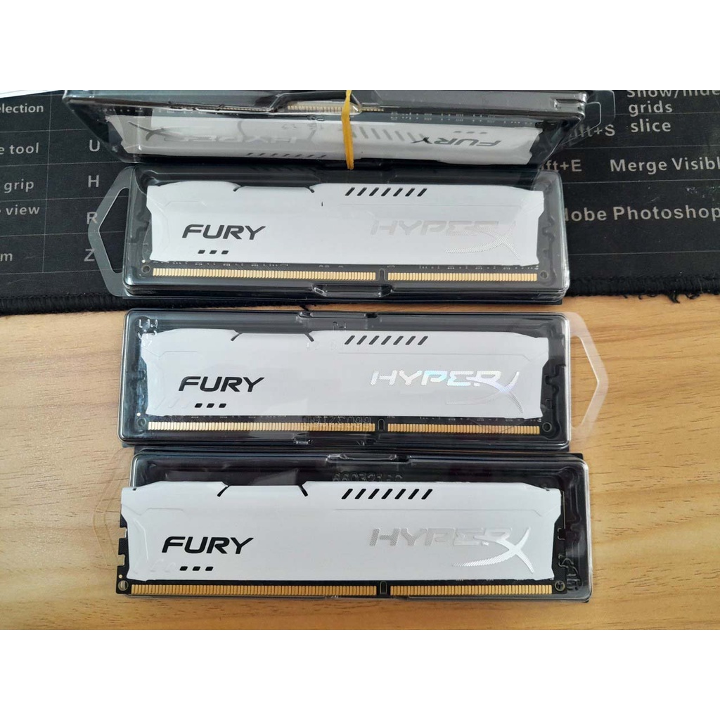 Ram DDR3 8GB Bus 1600 tản Fury Hyperx màu Đỏ/Trắng/Xanh/Không Tản - New bảo hành 36 tháng | BigBuy360 - bigbuy360.vn