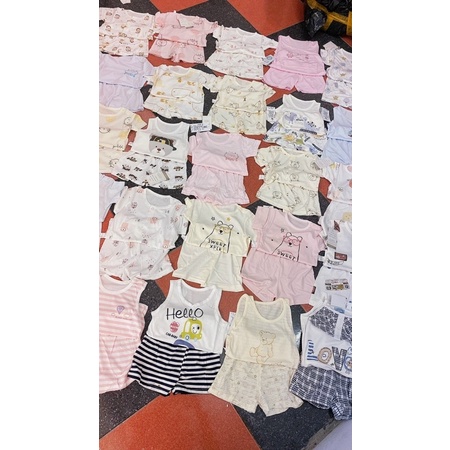 Bộ cotton xuất nhật xin cho bé trai bé gái túi zip