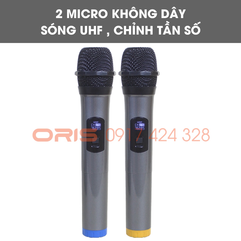 Loa karaoke bluetooth tích hợp tính năng Livestream Oriss TO-788 kèm 02 micro sóng UHF chất lượng cao - ORIS Profesional
