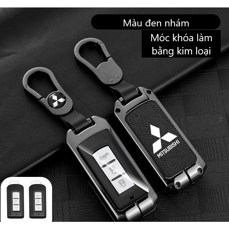 Ốp chìa khóa hợp kim cao cấp Mitsubishi Xpander, Outlander, Attrage, Mirage