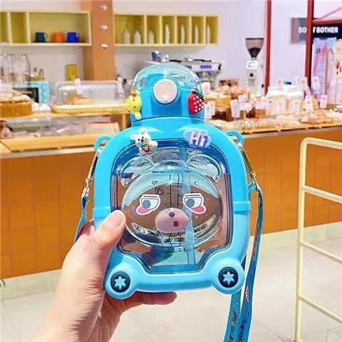 Bình Đựng Nước Hình Gấu 1000ml Cute Bear Cup Cho Bé Siêu Xinh