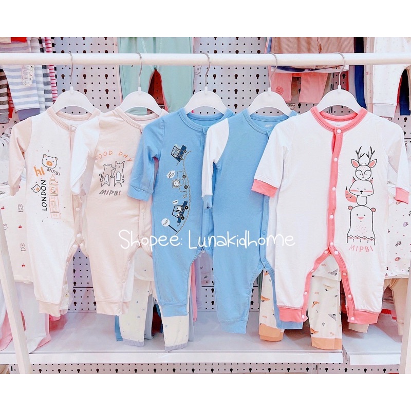 Bộ body sơ sinh MIPBI sợi tre mềm mịn (3-6M)