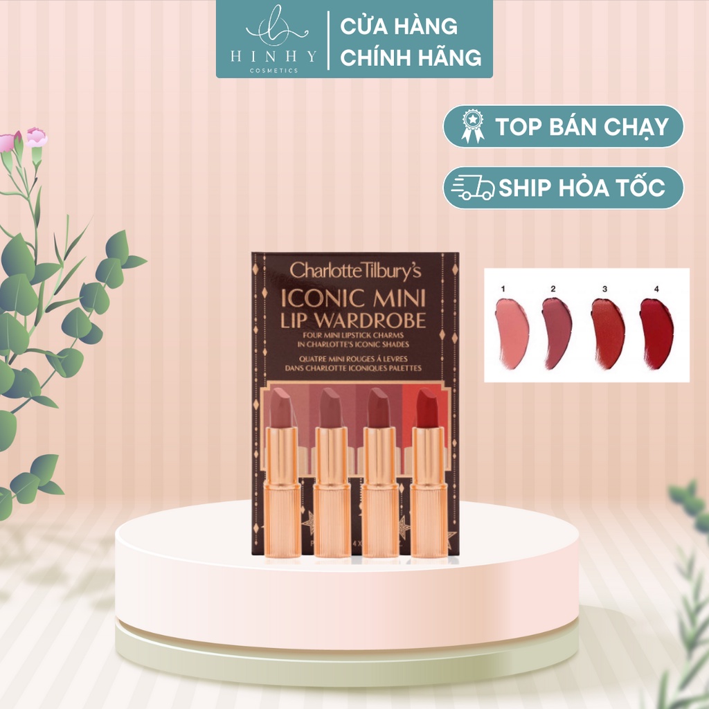 Set mini Son Charlotte Tilbury Iconic Lip Wardrobe