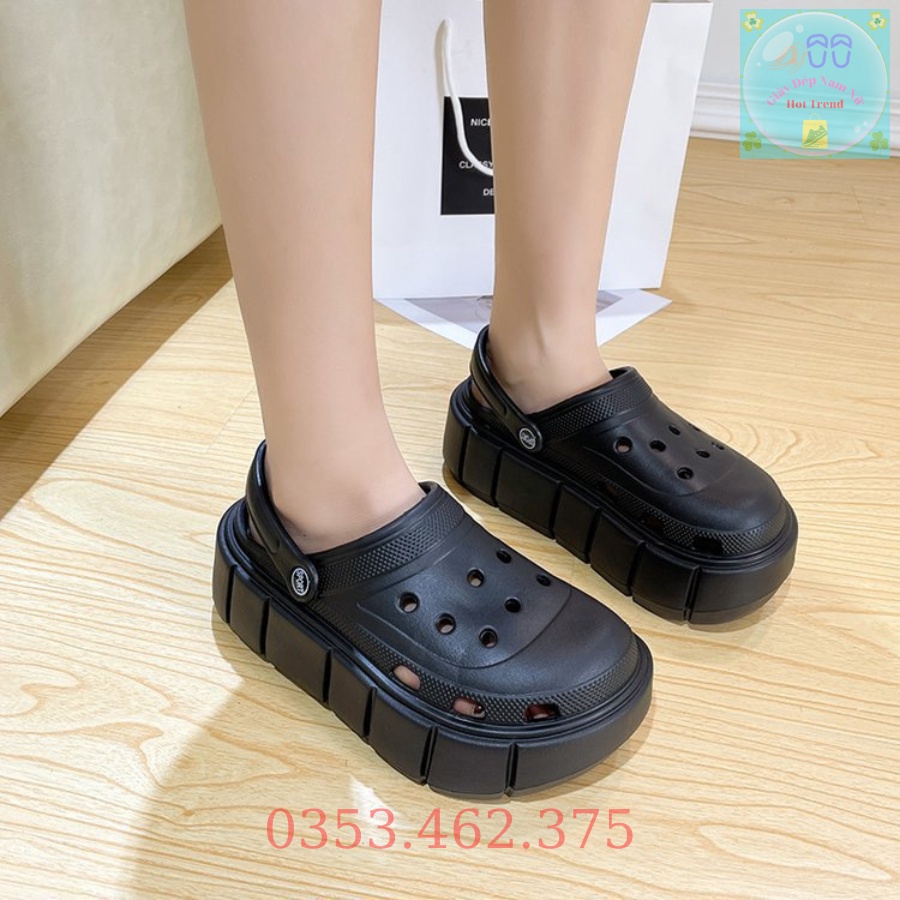 Sục Cross Trơn Đế 7cm Và 5cm Hàng Loại 1 Dép Bánh Mì Nam Nữ Đế EVA Siêu Nhẹ Siêu Xinh Cực Êm Chân Không Kèm Sticker