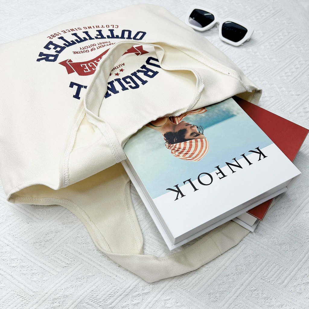 Túi Tote Liền Thân Đeo Vai Xách Tay Thời Trang KAYLEE Đi Học Đi Chơi Vải Canvas Phong Cách Hàn Quốc TCV02